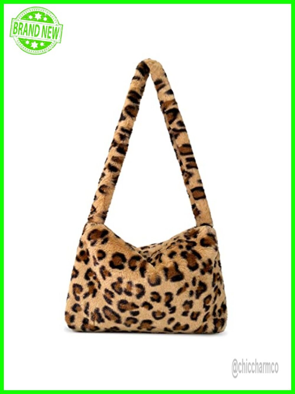 Fuzzy Plush Tote Bag Y2K Fluffy Shoulder Hobo Faux Fur Purse Large